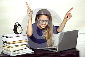 Young smiling businesswoman.