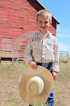 Young Smiling Cowboy