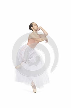 Young,smiling girl dancing the ballet.