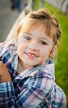 Young Smiling Girl - Outdoor Portrait