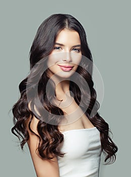 Young smiling woman portrait. Beautiful girl