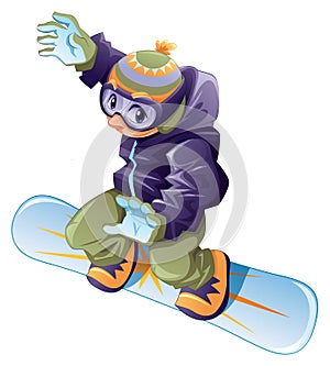 Young snowboarder.