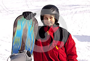 Young snowboarder