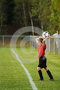 Young soccer player