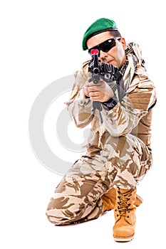 Young soldier with a rifle