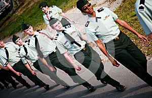 Young Soldiers Marching
