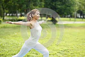 Young sport girl do yoga