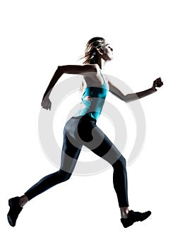 Young sporty woman jogging