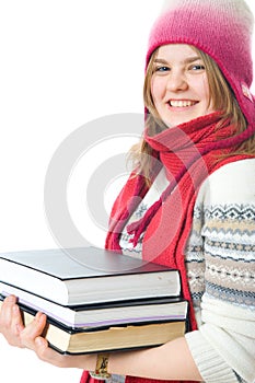 The young student with the books