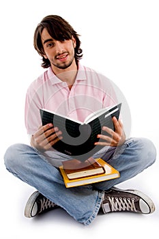 Young student busy in studying
