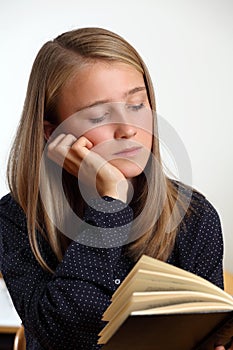 Young student reading