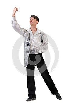 Young and stylish modern ballet dancer Isolated on