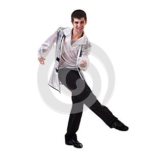 Young and stylish modern ballet dancer, isolated