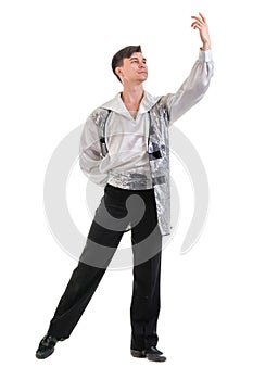 Young and stylish modern ballet dancer, isolated