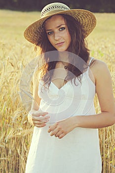 Young summer country girl