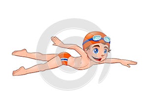 Young swimmer.