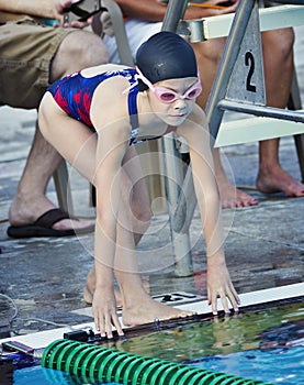 Young Swimmer Ready to Race