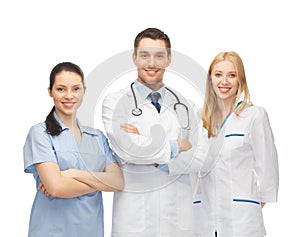 Young team or group of doctors