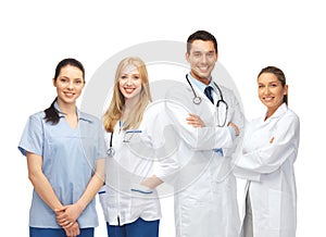 Young team or group of doctors