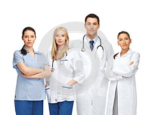 Young team or group of doctors