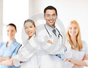 Young team or group of doctors