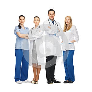 Young team or group of doctors