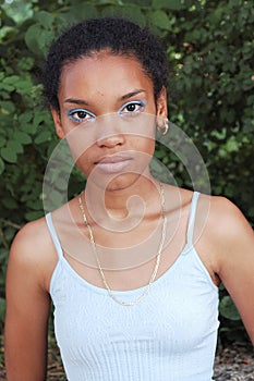 Young teen black girl portrait