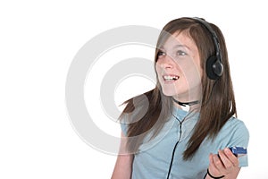 Young Teen Girl Listening To Music 5