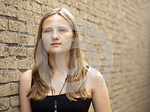 Young teenage girl looking sad or depressed