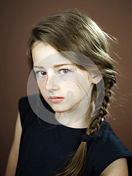 Young teenage girl portrait