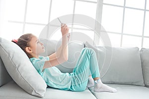 Young teenager girl alone at home childhood
