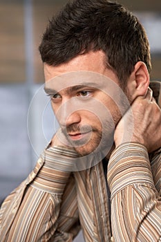 Young thoughtful man