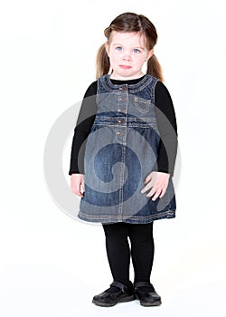 Young toddler girl with pout photo