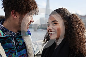 Young Tourist Couple Visiting London In Winter