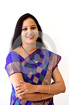 Young traditional Indian woman with arms crossed