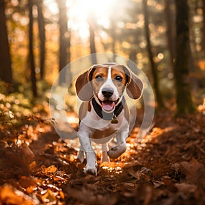 A young tricolour beagle fits well