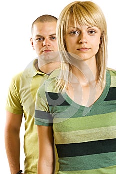 Young unhappy couple