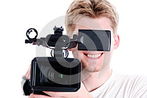 Young video operator