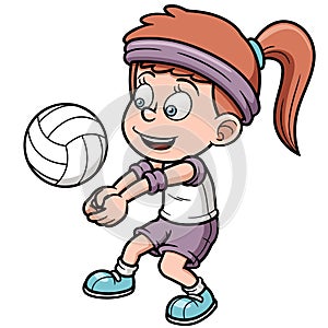 Young volleyball player