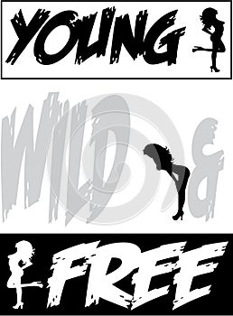 Young wild & free background design