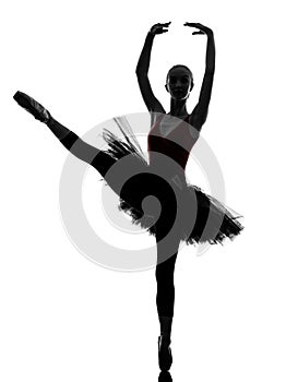 Young woman ballerina ballet dancer dancing