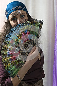 Young woman with bandana