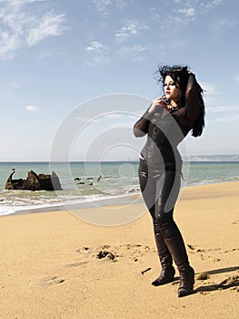 Young woman at the beach