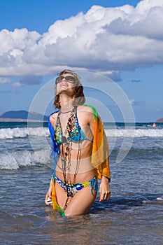 Young woman on the beach