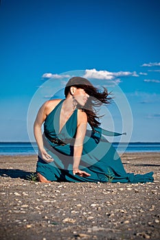 Young woman at the beach