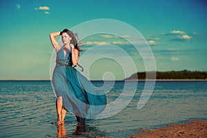 Young woman at the beach