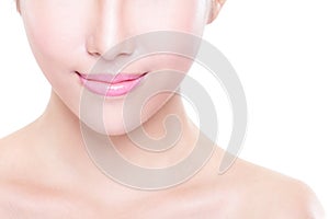 Young woman with beautiful lips