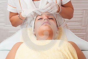 Young woman in beauty spa