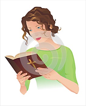 Young woman with Bible