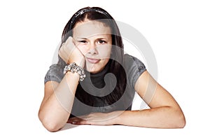 Young woman bored photo
